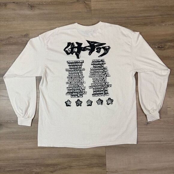 Travis Scott Circus Maximus Utopia Tour Long Sleeve Tee Shirt Size XL Cream 2023 - Picture 4 of 4